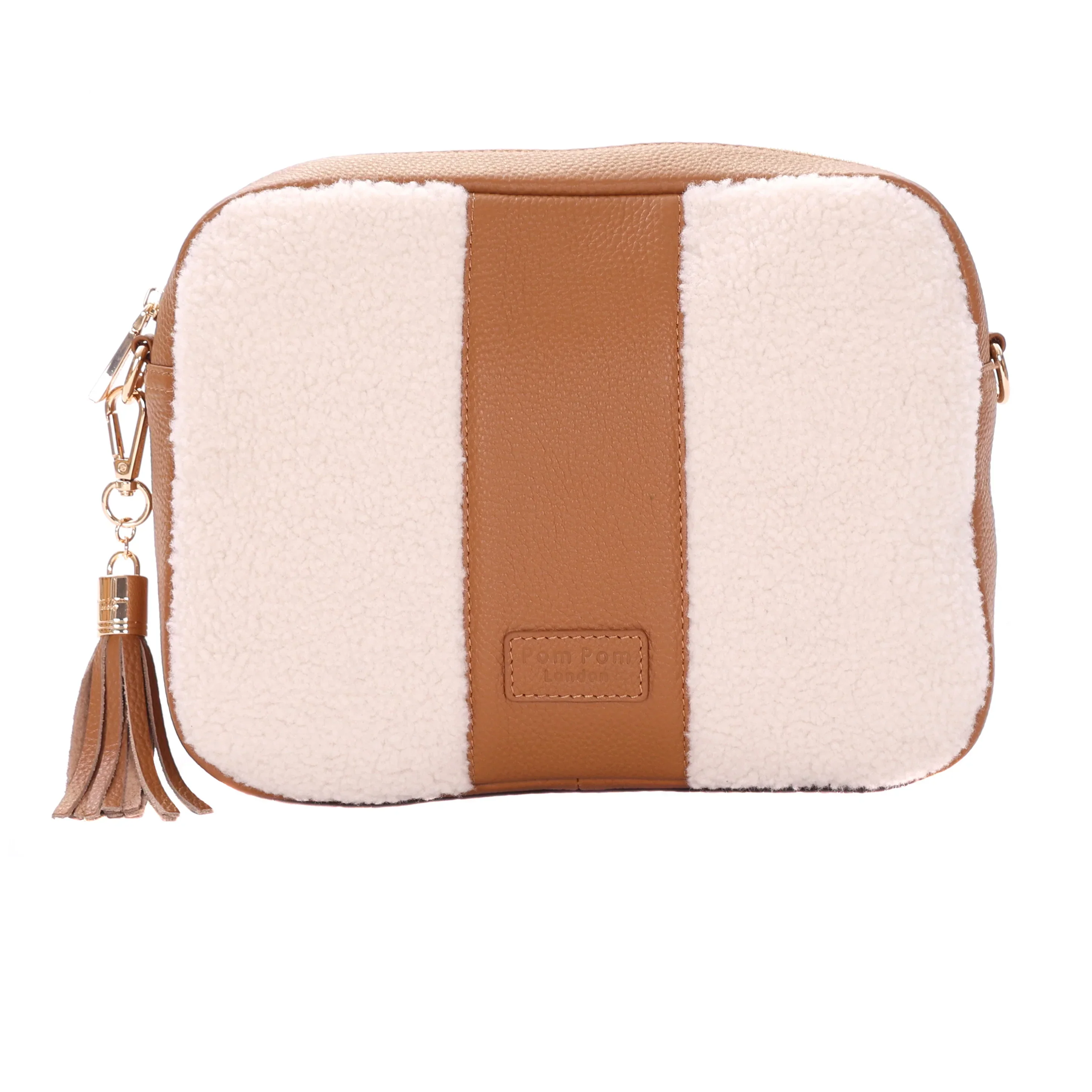 City Plus Faux Fleece & Leather Bag Maple