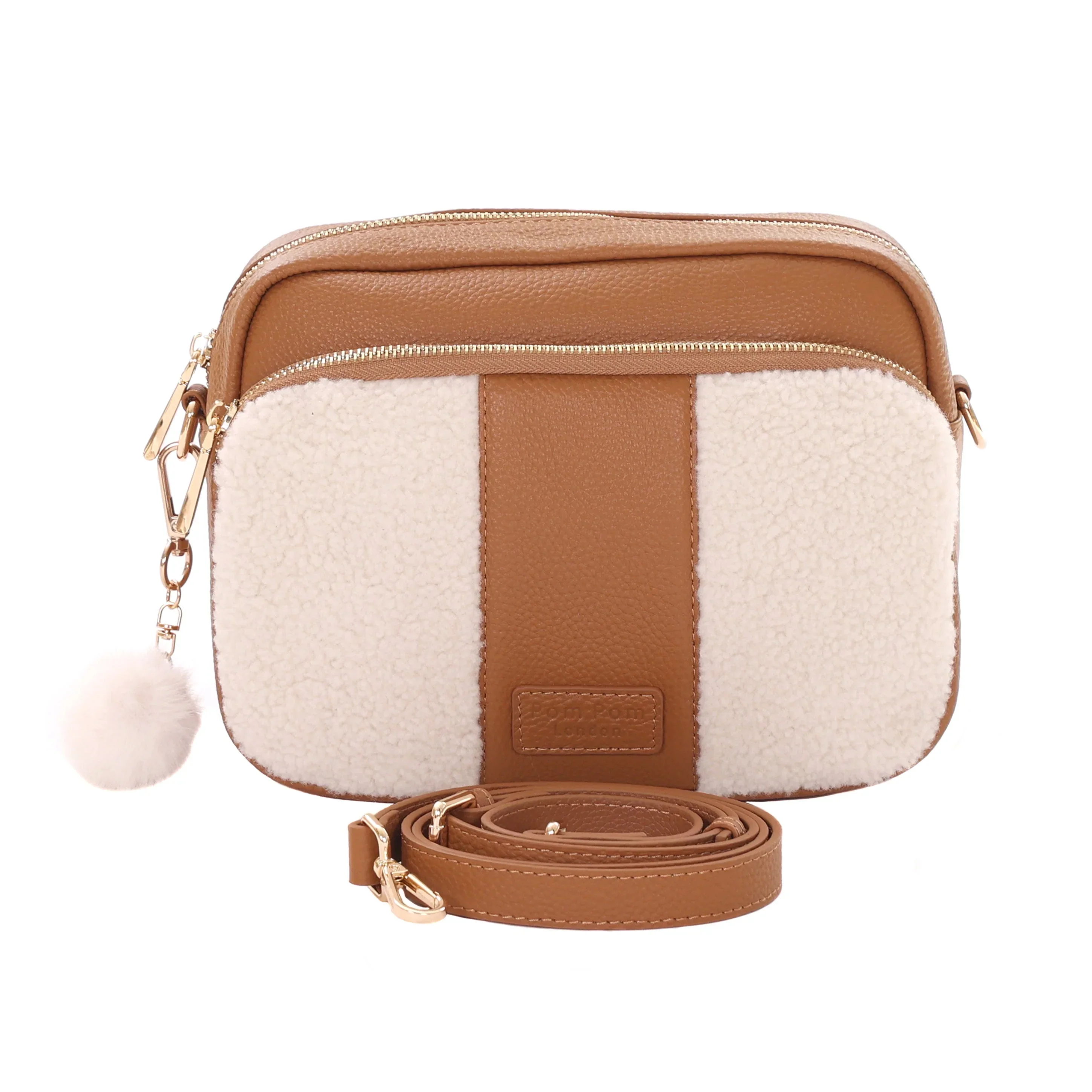 Original Plus Faux Fleece & Leather Bag Maple - Image 2
