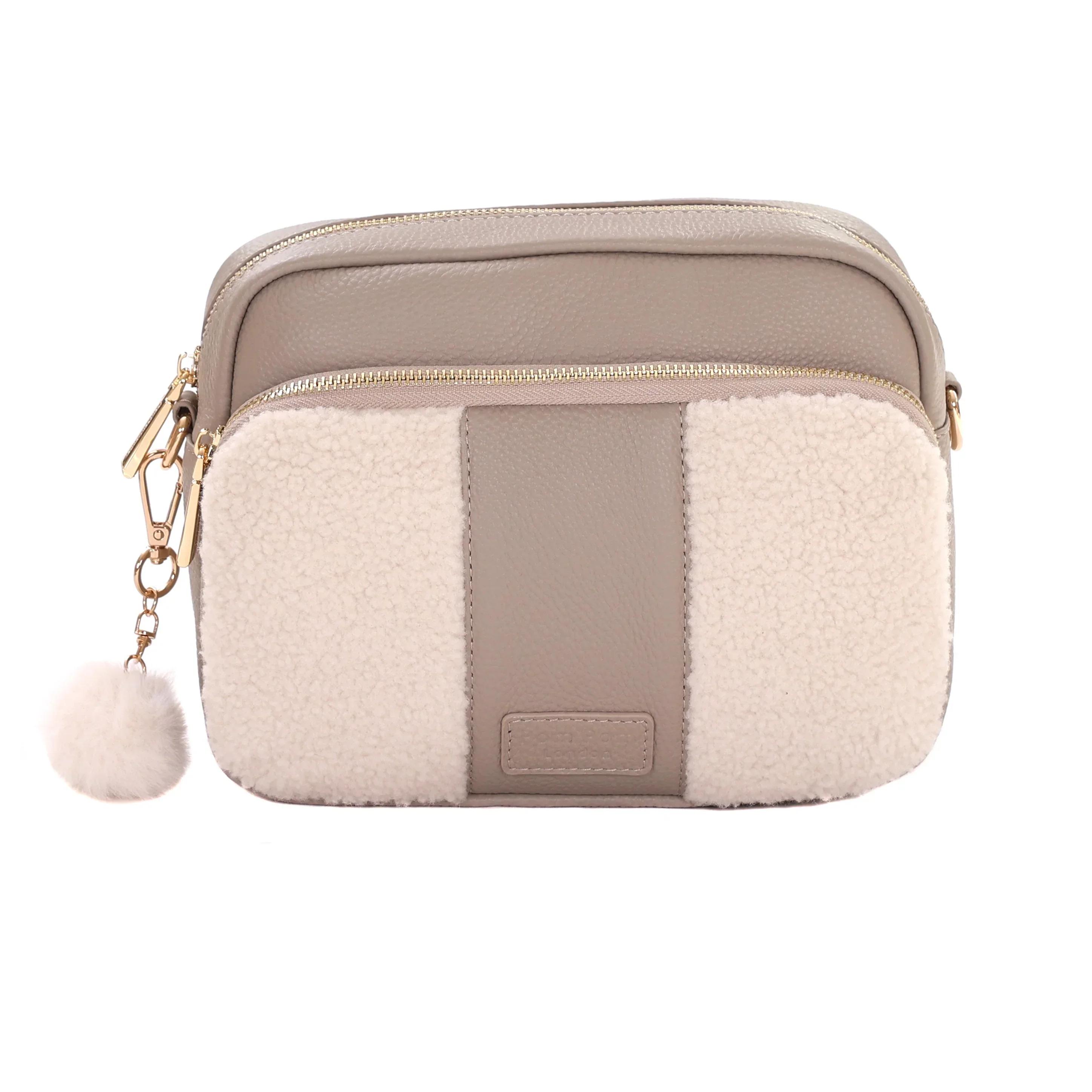 Original Plus Faux Fleece & Leather Bag Stone