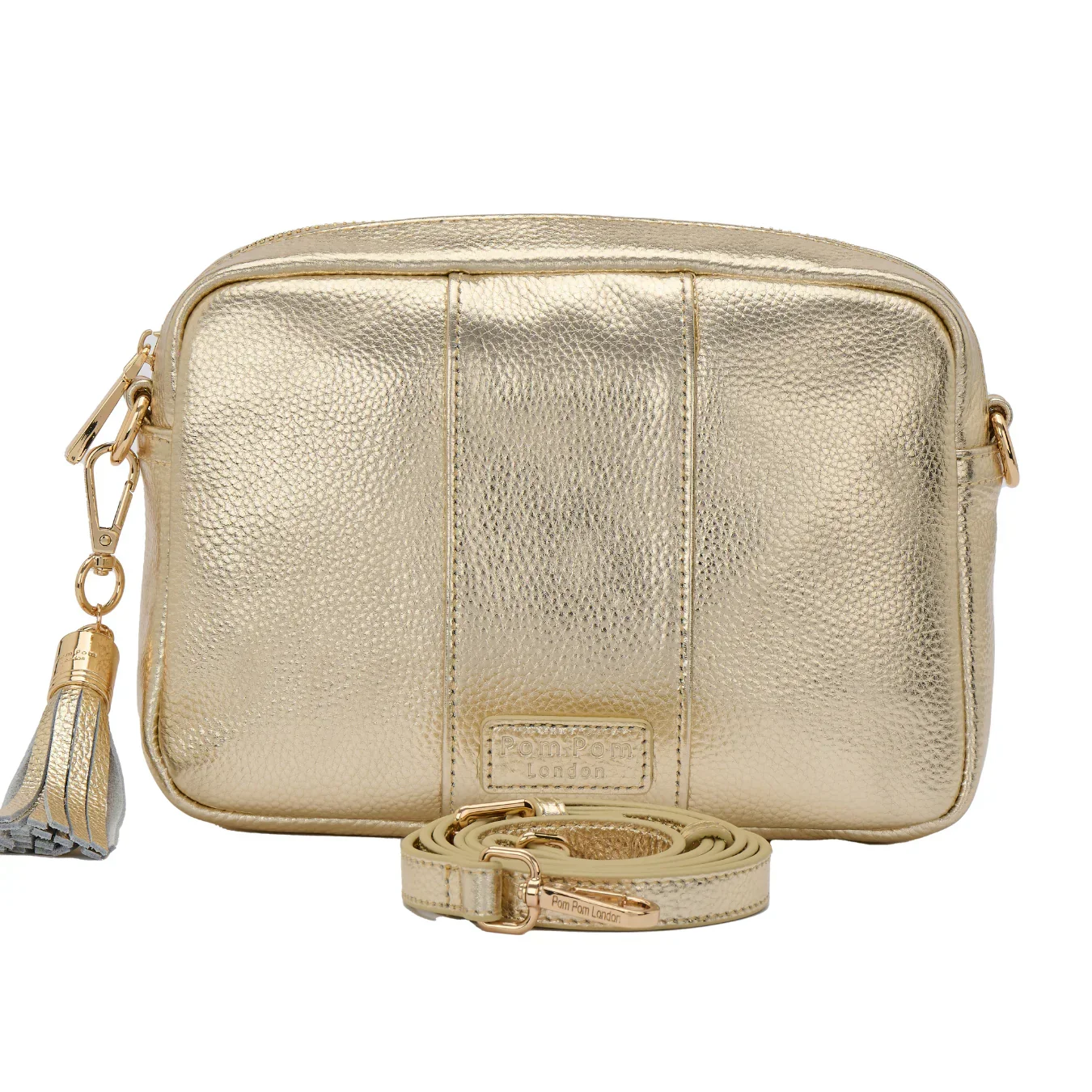Pom Pom London City Bag Metallic Gold - Image 4
