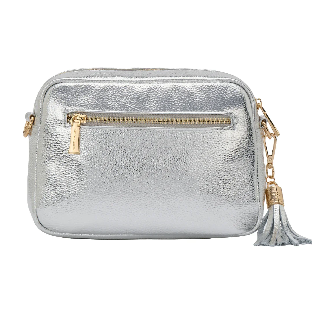 Pom Pom London City Bag Metallic Silver - Image 5