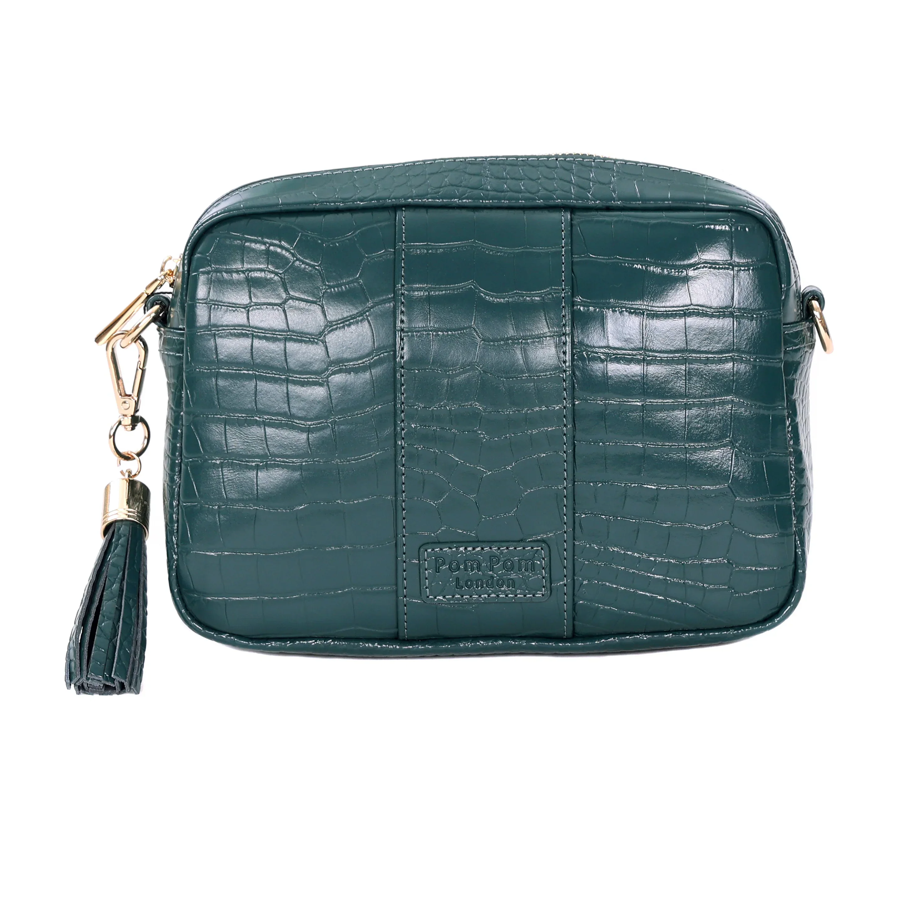 Pom Pom London City Bag Croc Marine Blue