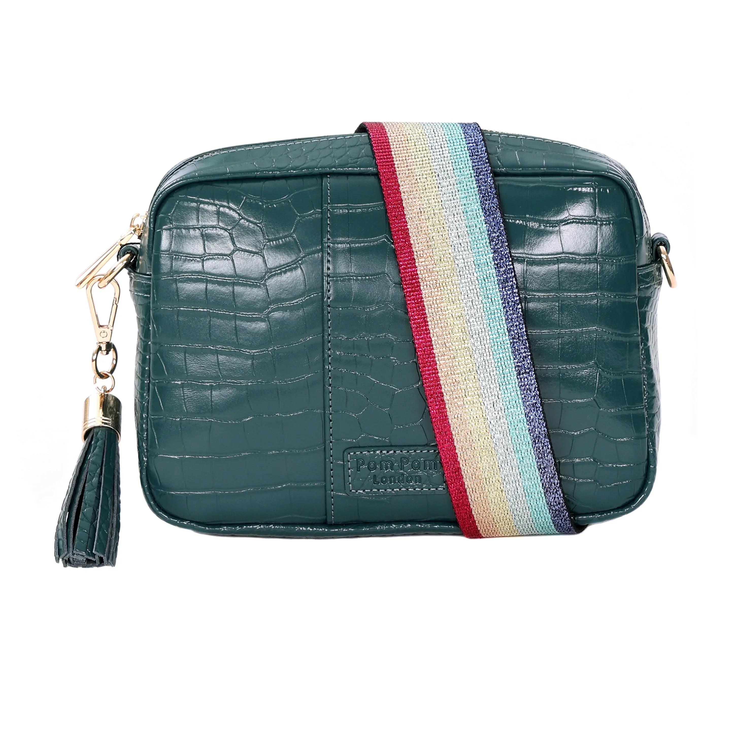Pom Pom London City Bag Croc Marine Blue - Image 2