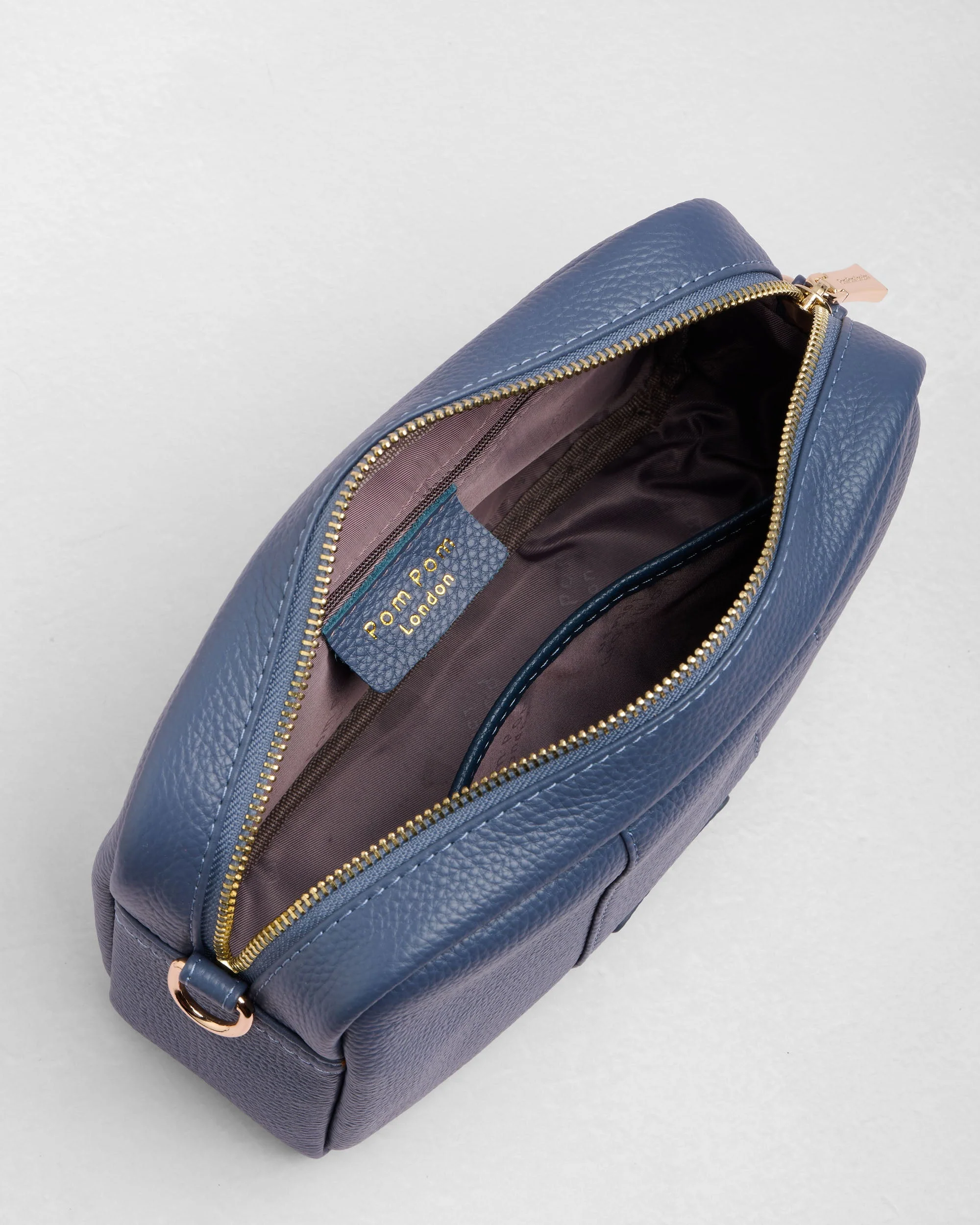 Pom Pom London City Bag Slate Blue - Image 5