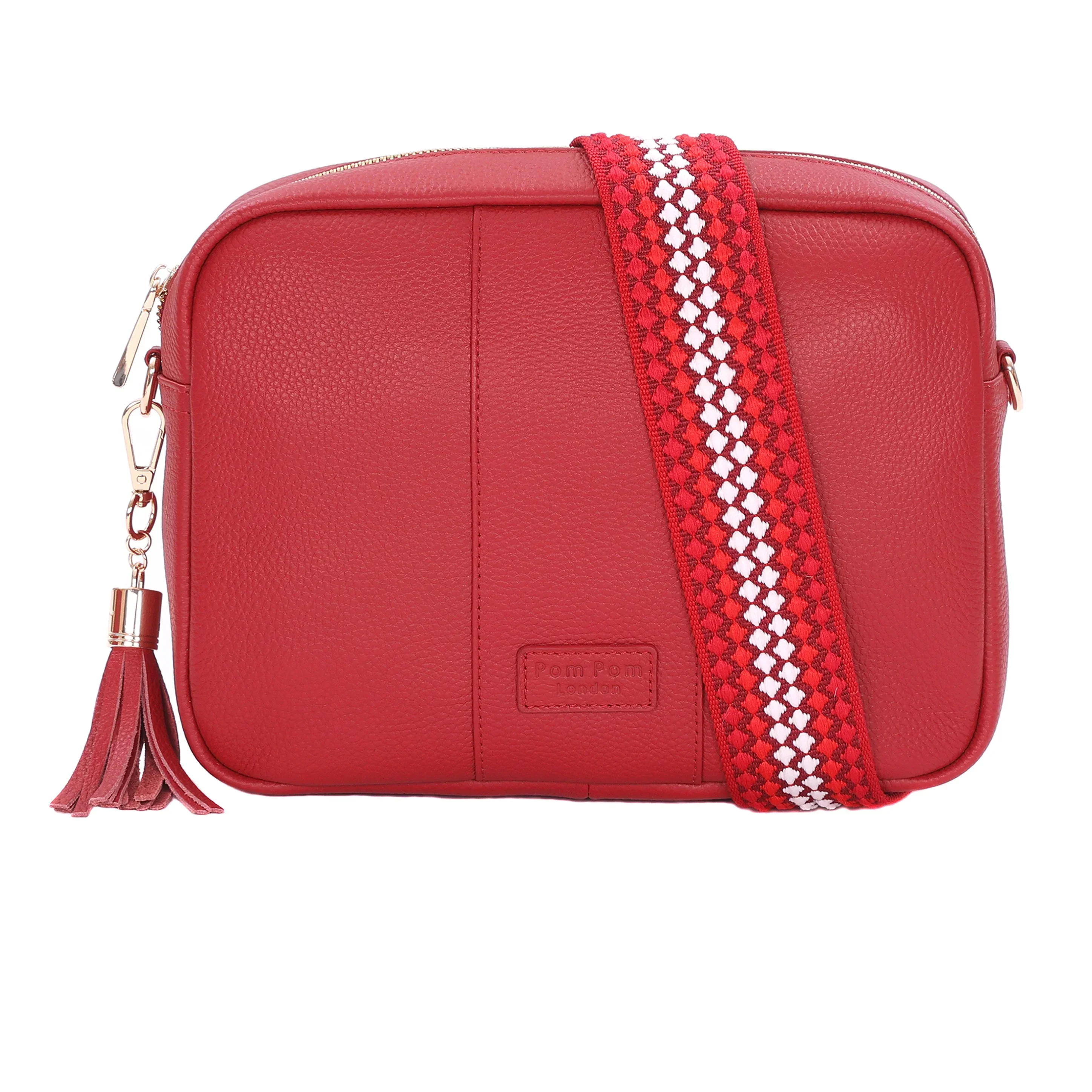 Pom Pom London City Plus Bag Crimson Red - Image 3
