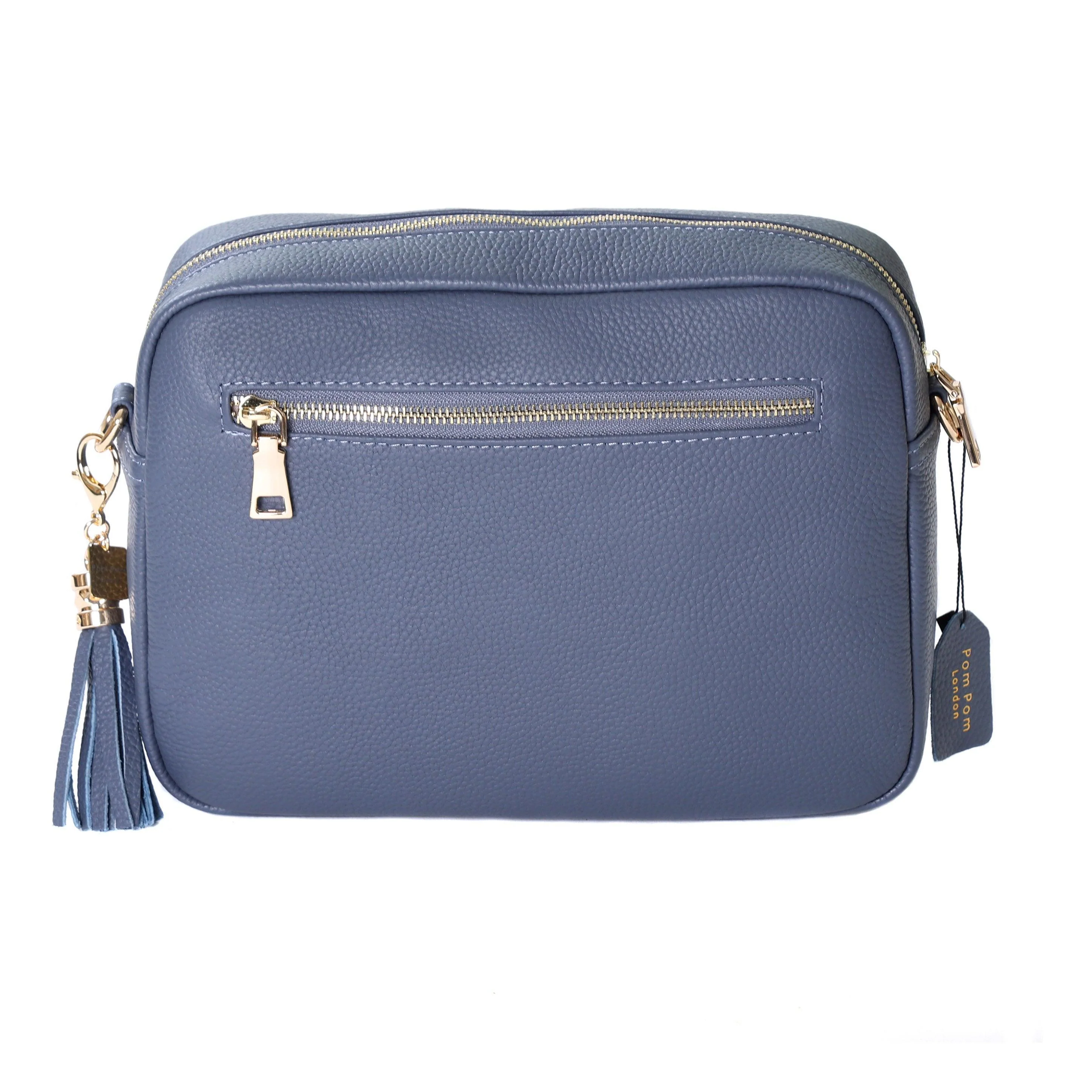 Pom Pom London City Plus Bag Slate Blue - Image 4