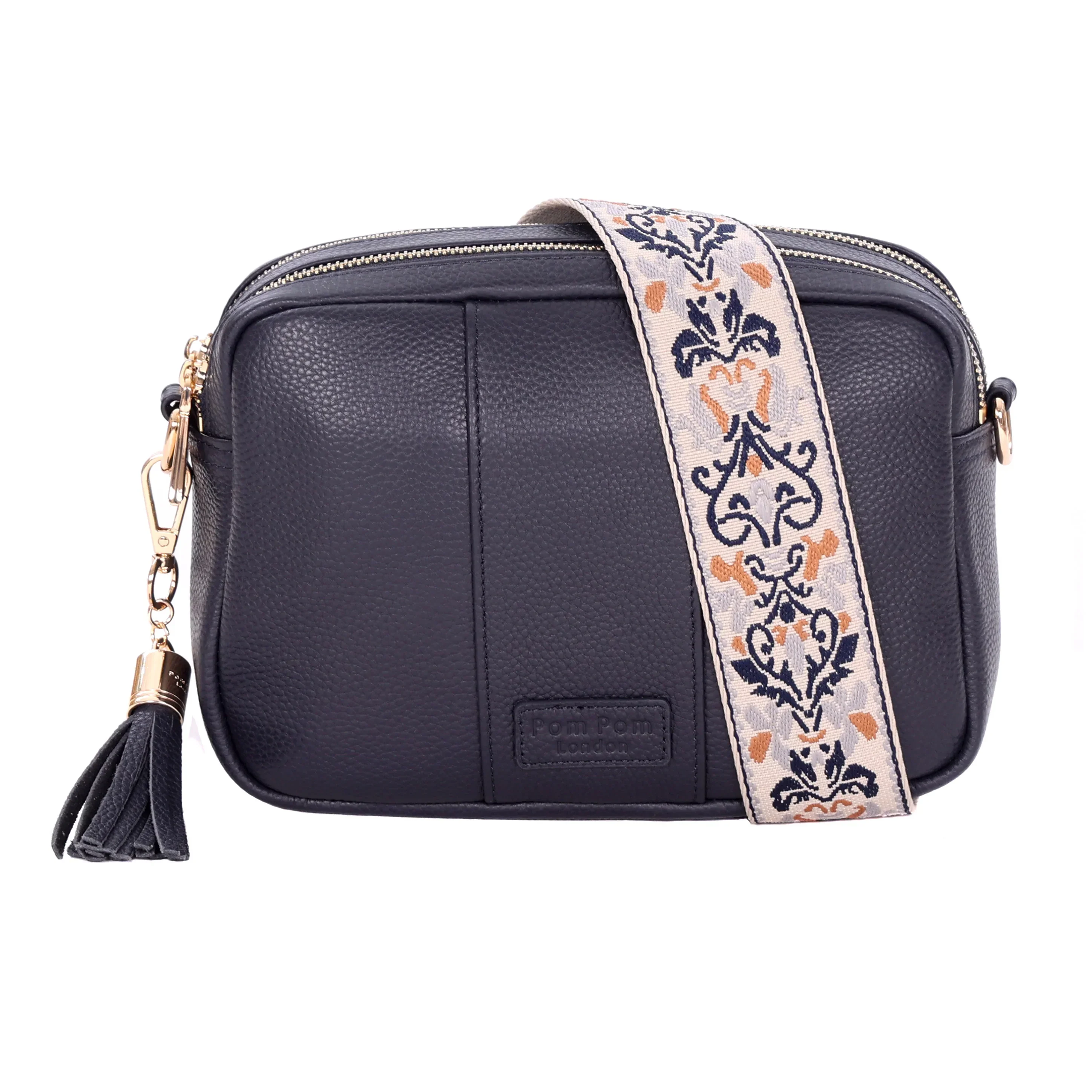 Pom Pom London City Duo Bag Navy - Image 4