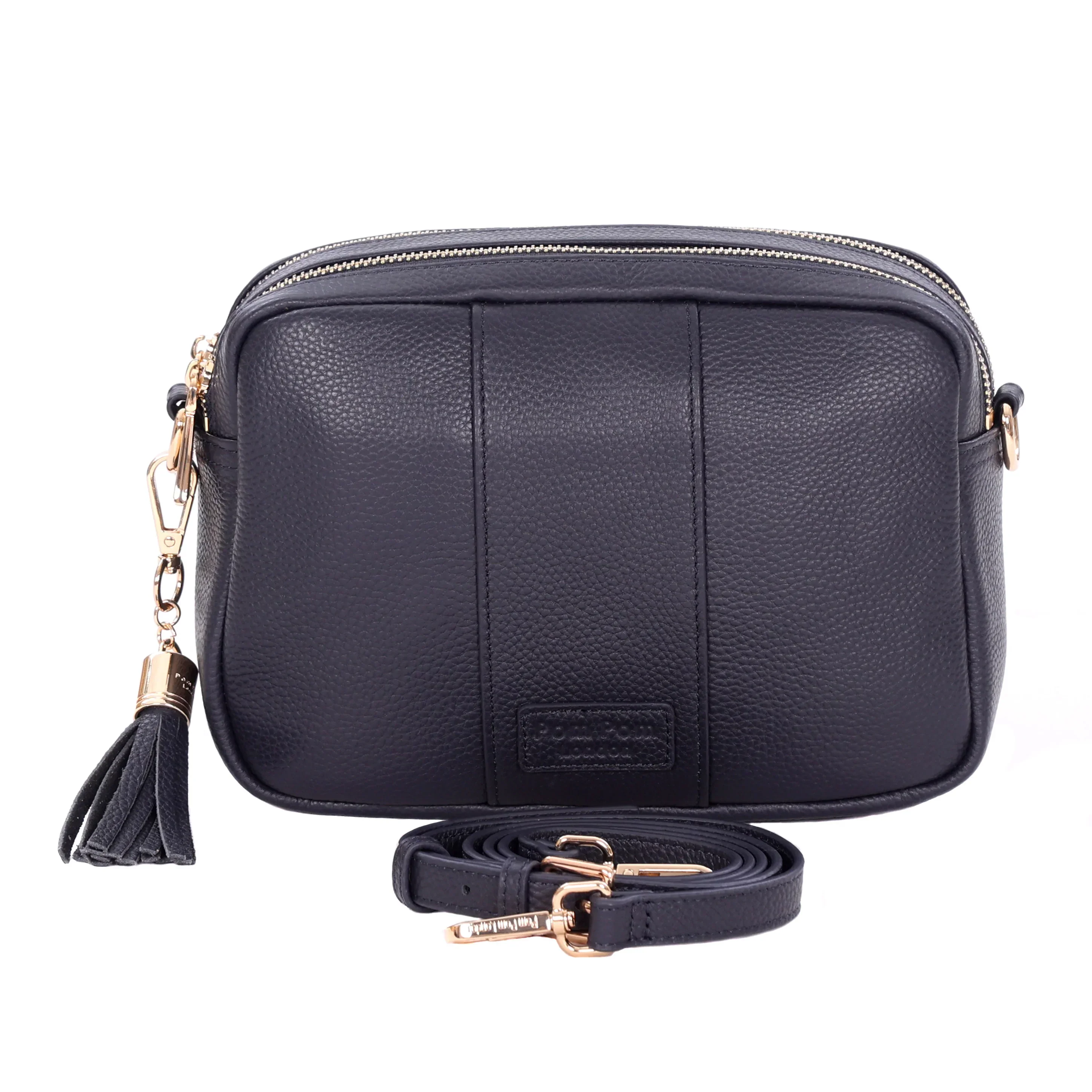 Pom Pom London City Duo Bag Navy - Image 6