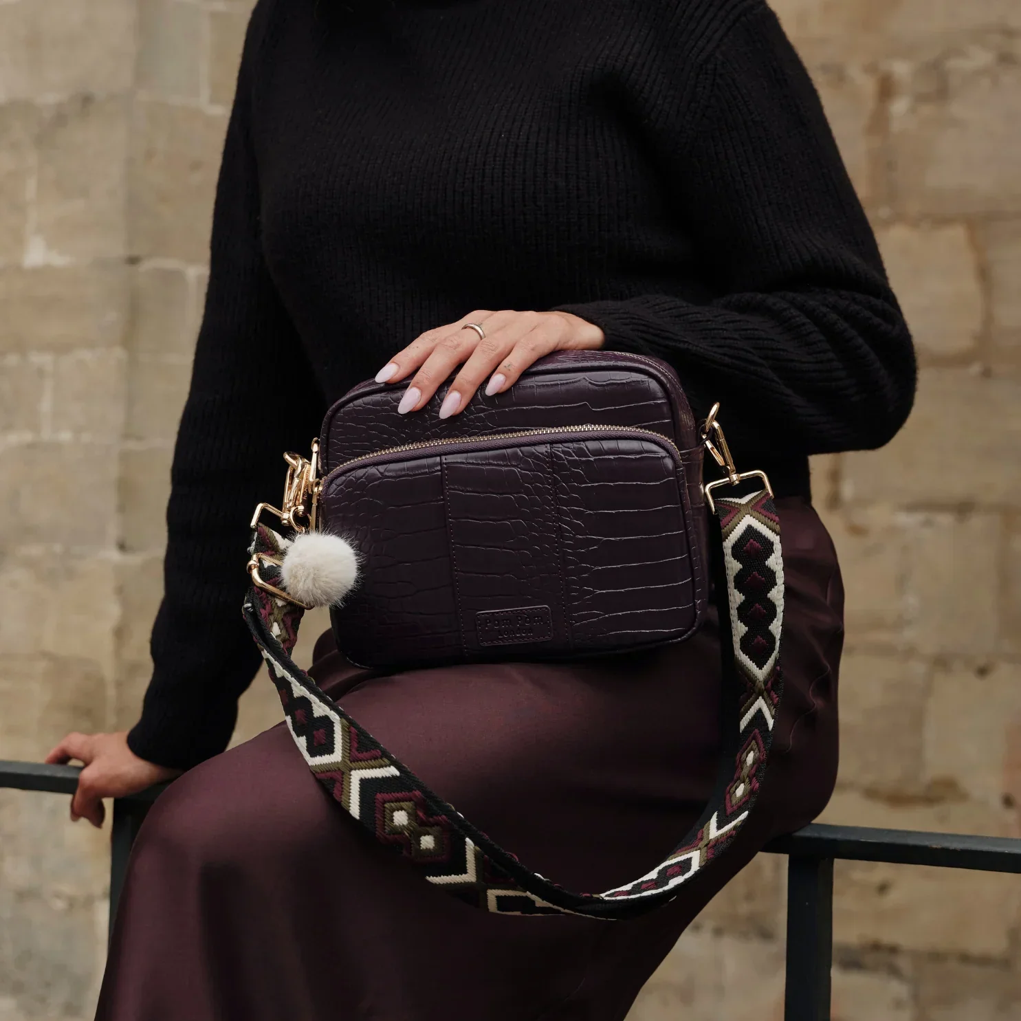 Strap Violet Fig Embroidered - Image 2
